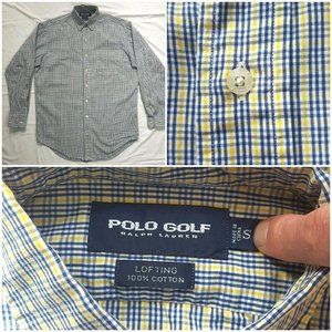 Men's Ralph Lauren Polo Golf Lofting Check Shirt Size Small Button Up Cotton